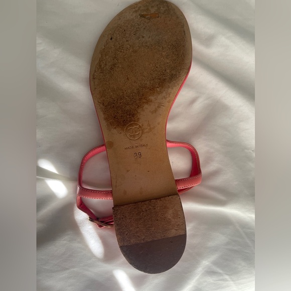 Pink ankle strap Chanel sandals - Picture 9 of 16
